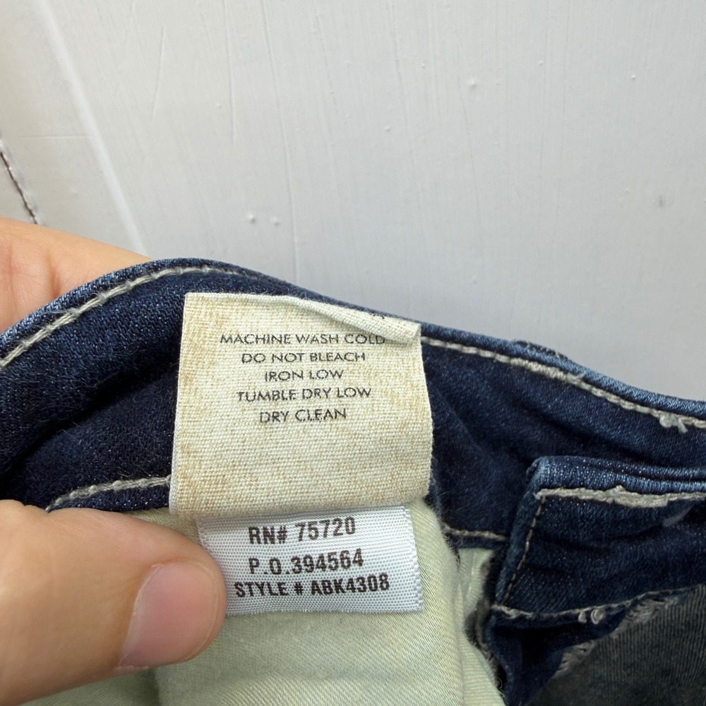 BKE Stella Bootcut Jeans Dark Wash Distressed 25XL 25 x 33.5 Long Tall ABK4308 - Picture 8 of 8